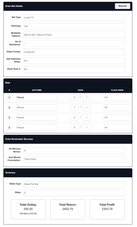 lucky 7 calculator|The quick way to calculate Lucky 15 bets .